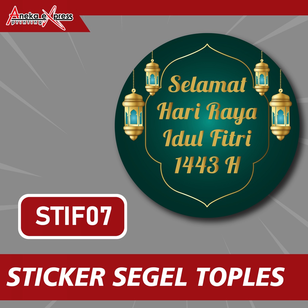 Stiker Toples | Stiker Lebaran Idul Fitri | Sticker Bulat | Stiker Kemasan Parcel | Sticker Hampers-STIF07