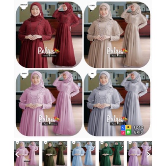 Baju Gamis Brokat Pesta Kondangan Maxy Gamis Indah Kombinasi Brukat Nan Murah 2022 BALQIS/Dress Pest