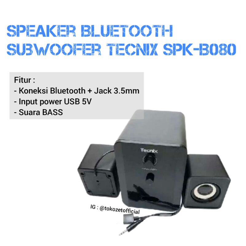 Speaker Bluetooth Subwoofer Tecnix SPK-B080