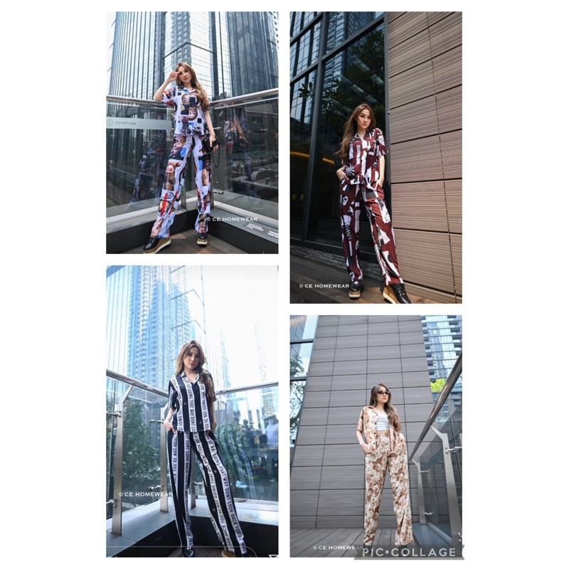 CE HOMEWEAR ONE SET XL CE HOMEWEAR BONJOUR SET ONESET LENGAN PENDEK BAJU TIDUR PAJAMAS SET ONE SET