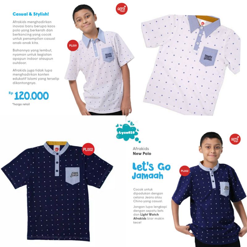 Kaos Polo Playfull, Smile Is Shodaqoh (PL001) dan Let's Go Jamaah (PL002)