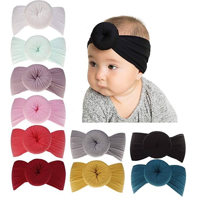 10.10 [BISA COD] Bandana Donat anak perempuan / bandana anak perempuan 0-3 tahun