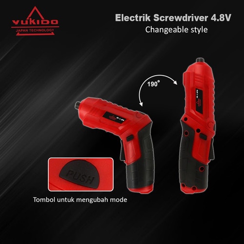 Cordless Screwdriver 4.2 V / Mesin Bor Cordless Mini 48pcs Set / Bor mini / Screwdriver Baterai/CORDLESS SCREW DRIVER KAIROS KA-042-SD/YUKIDO CORDLESS SCREWDRIVER 4.8V AB-4.8FW