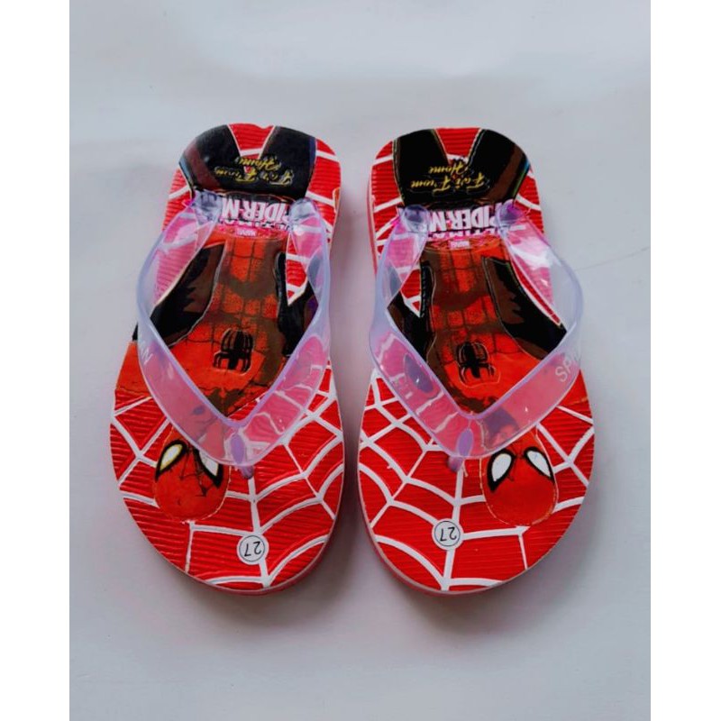 sandal anak cowok motif spiderman