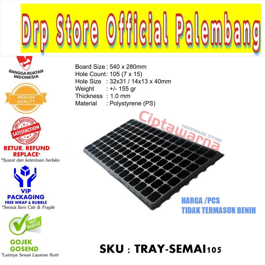 Tray Semai / Seedling Tray / Pot Semai Bibit Biji Tanaman - 105 lubang