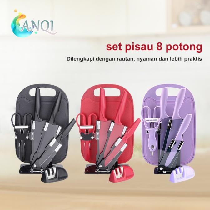 

Anqi Shop Pisau Dapur Set Kitchen Knife Set Gift Premium 8 In 1 Marfazizi