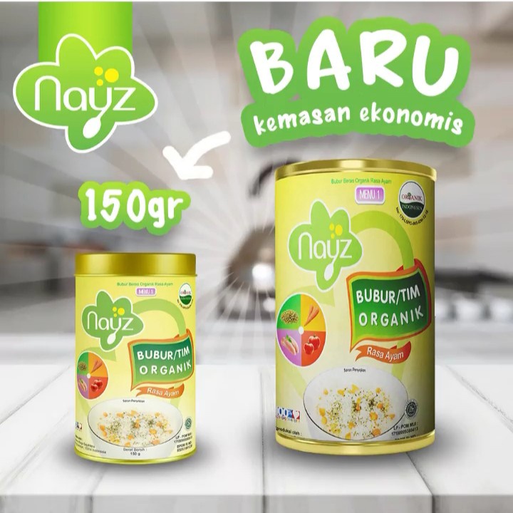 *FRAULEINCO* Nayz bubur MPASI Beras organic pudding Salmon Sapi Ayam Original 100% / BUBUR BAYI ORGANIK