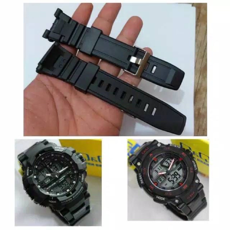 STRAP TALI JAM TANGAN QQ ORIGINAL, Q&amp;Q, GW85, GW86, M124, M143, DIGITEC 3008, DLL