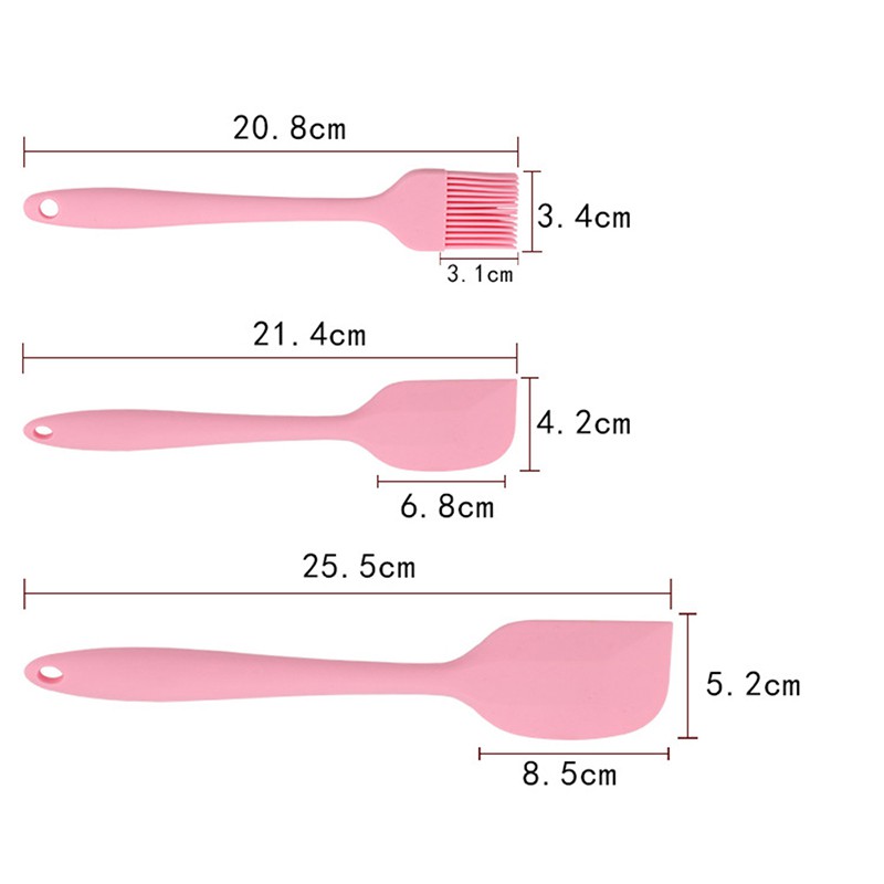 Sepatula Set Sutil Spatula Silikon Tahan Panas Spatula Set Silicone Silicon Peralatan Masak Set 5in1