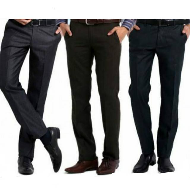 Ars - celana formal pria /panjang / kerja / kantor / slimfit bahan kain twist atea warna hitam 27-38