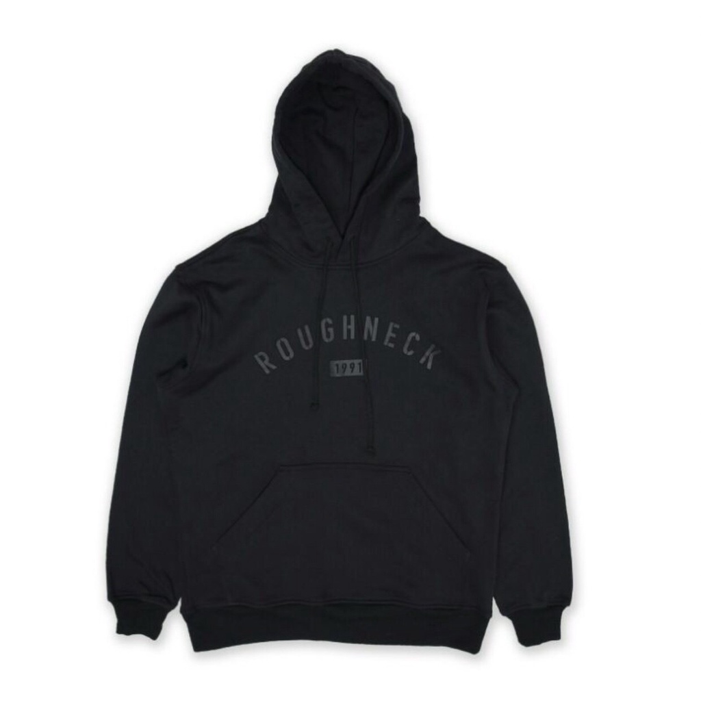 HOODIE ROUGHNECK HITAM ORIGINAL DISTRO BAHAN FLEECE SWEATER HOODIE PRIA DISTRO ROUGHNECK ORIGINAL BANDUN