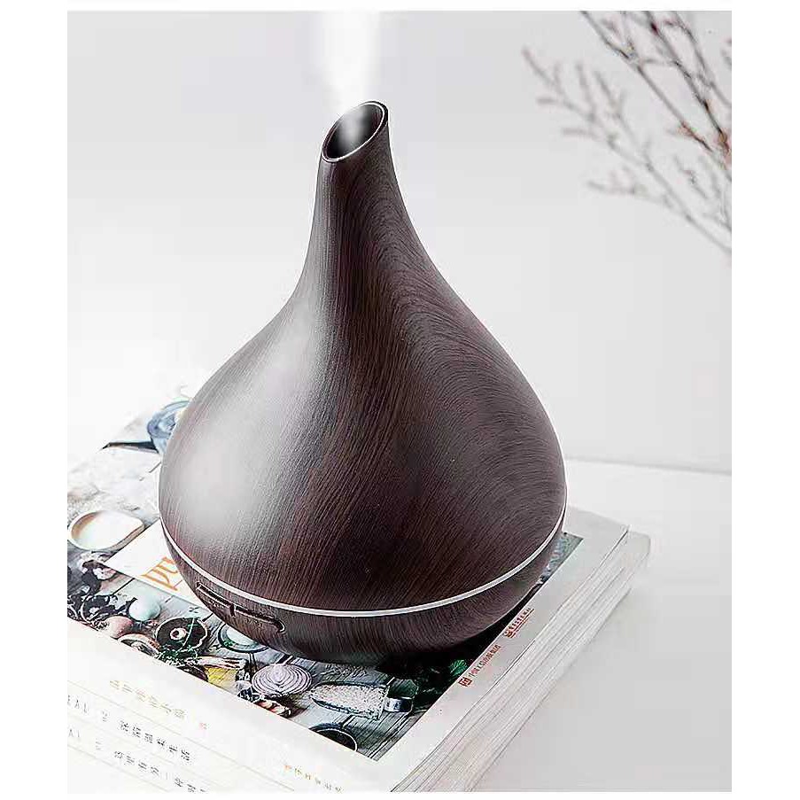 Humidifier H97 Black Wooden Essential Aroma Diffuser 7 LED Color-400ML