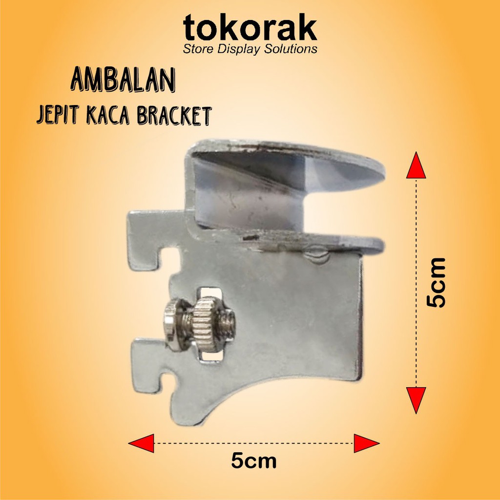 AMBALAN JEPIT KACA BRACKET