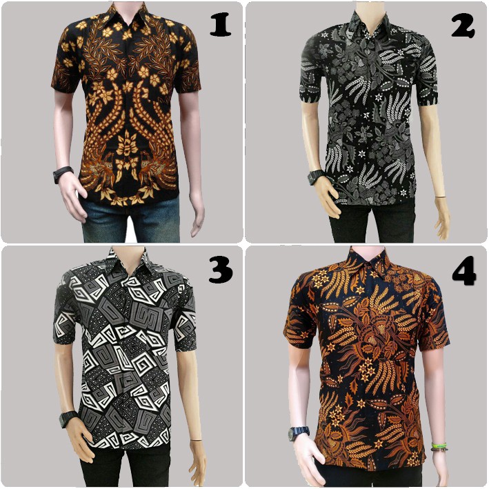 Baju Kemeja Hem Batik Atasan Pria Batik Seragaman Formal Kantor Uniform RNZ