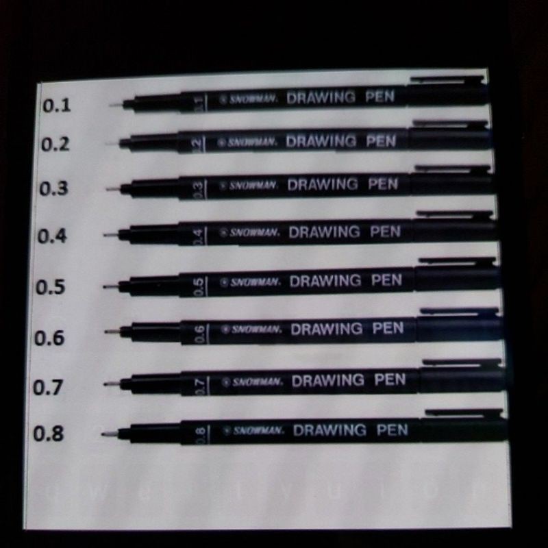 

4ds! Pen Gambar Tahan Air Isi 12pcs Ukuran Beragam