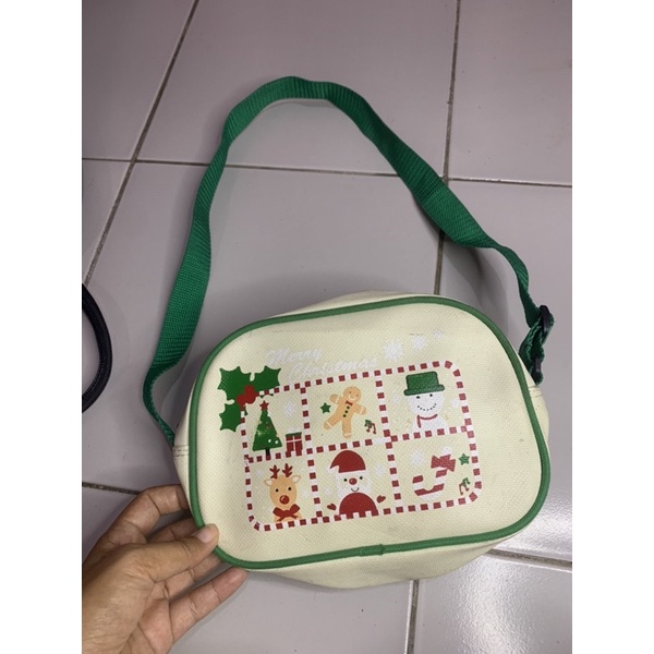 Preloved tas sling edisi natal/tas selempang/tas anak