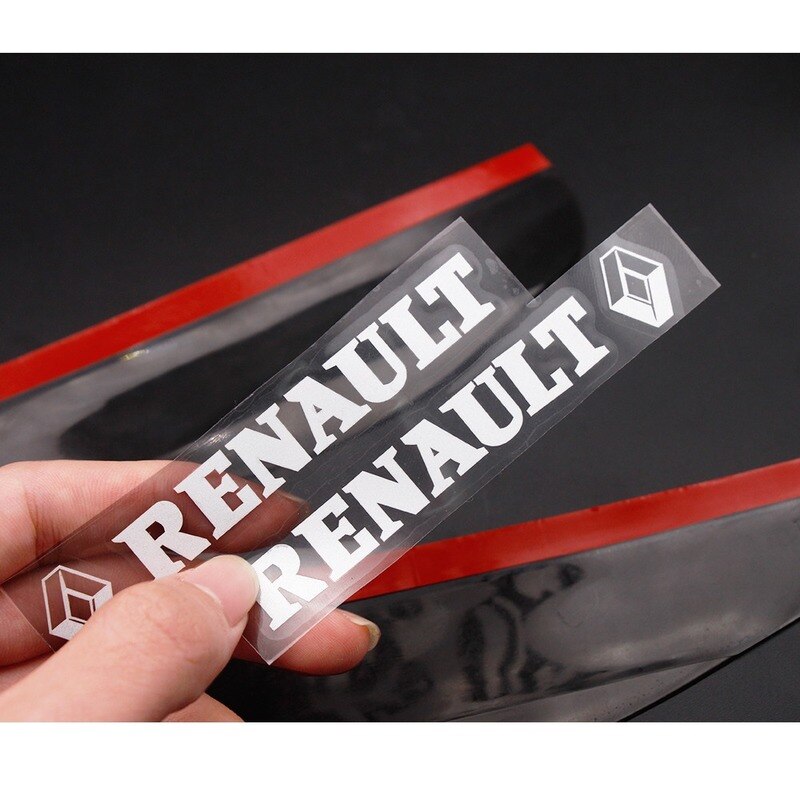 2pcs Stiker Cover Kaca Spion Mobil Bahan PVC Warna Hitam Untuk Renault: Clio Sandero Logan Kwid Duster Megane