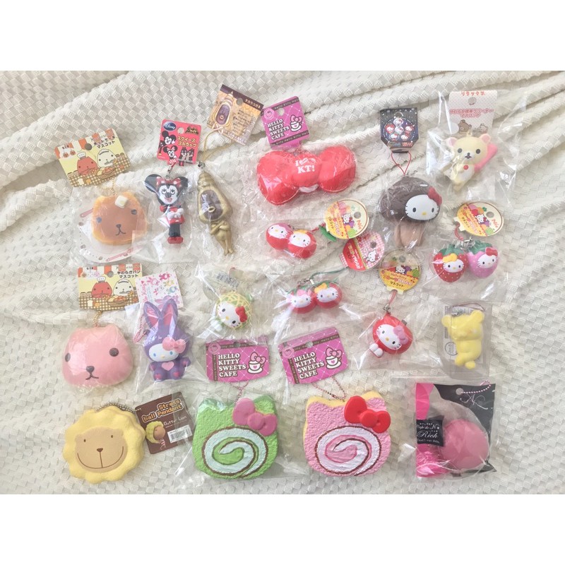 [BACA DESKRIPSI] Rare squishy japan hello kitty rilakkuma licensed bearschool