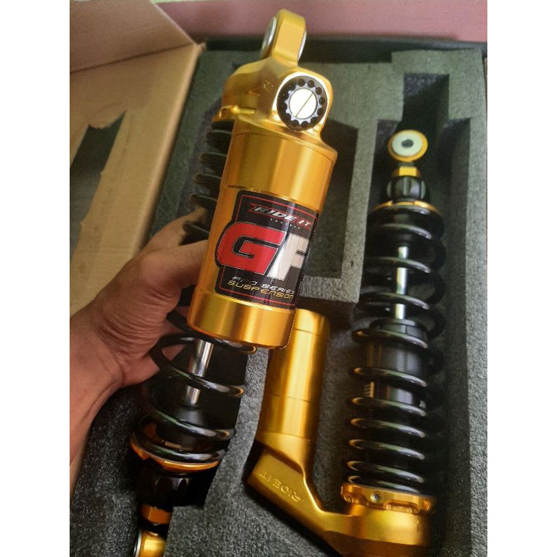 SKOK SHOCKBRAKER RIDE ID GP PRO SERIES 28 30 32 BELAKANG BLAK GLOD REBOUND CLICK