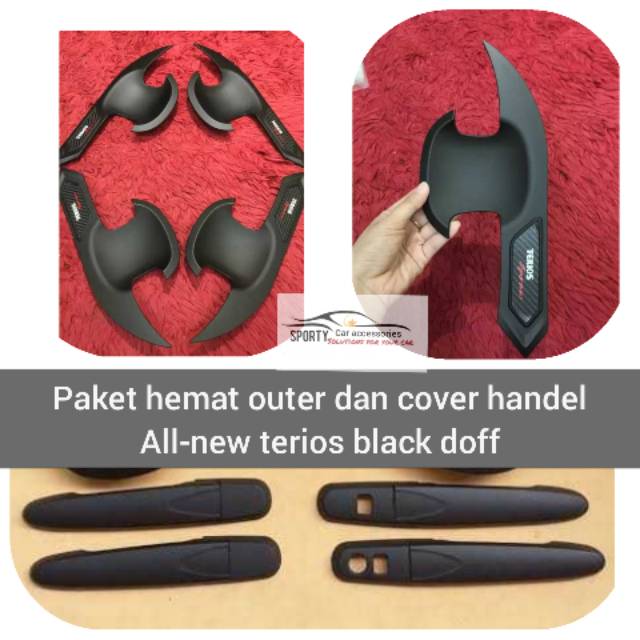 Outer dan cover handel allnew terios black doff smart key