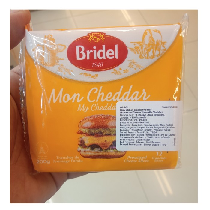

Bridel Mon Cheddar | keju cheddar cheese 200g / 12 pics