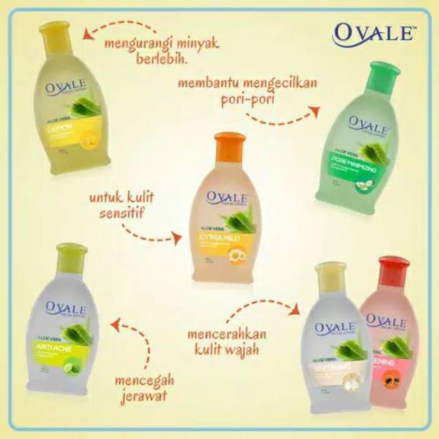 Ovale Face Lotion Face Tonic Toner Pembersih Wajah 100ml