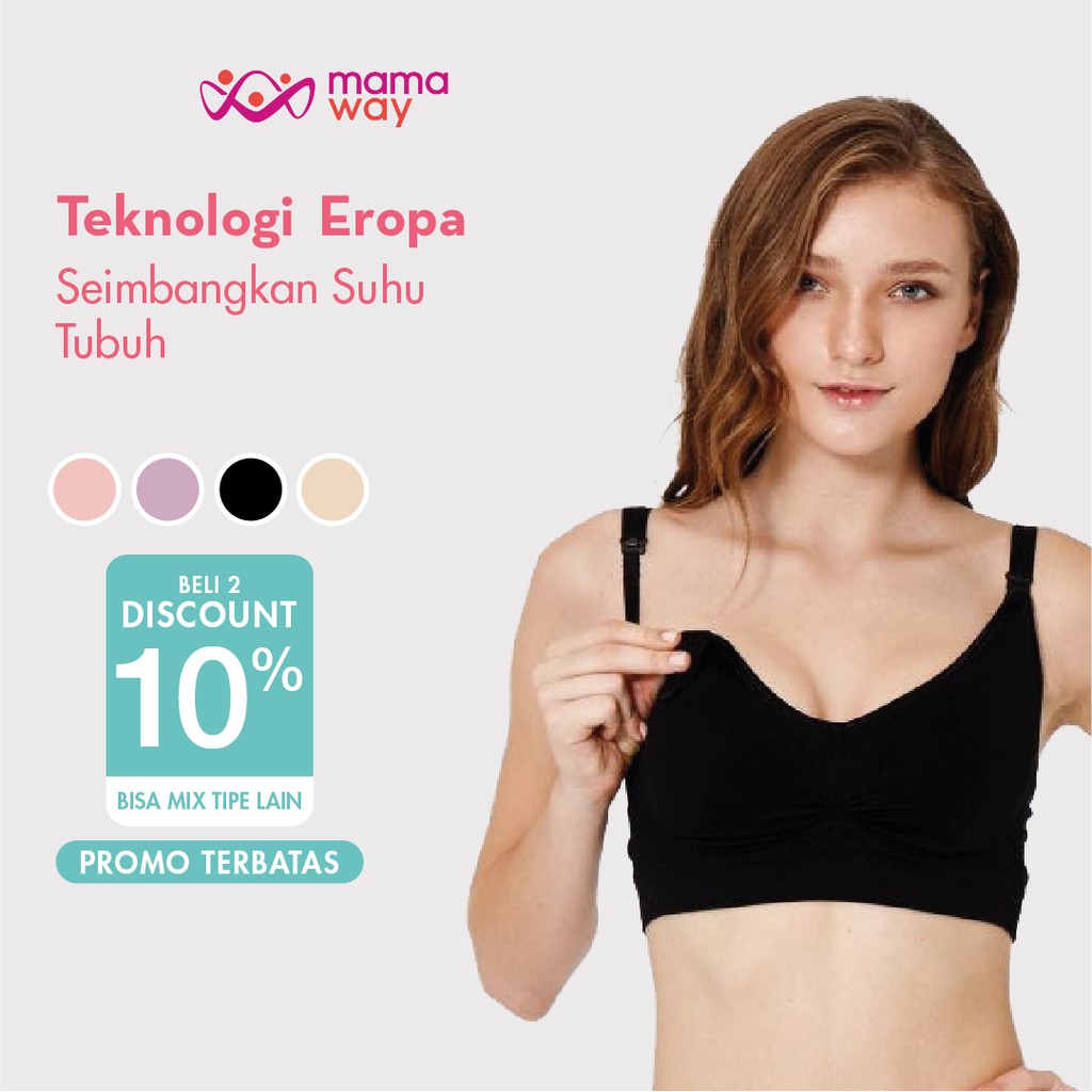 

Mamaway / ANTI GERAH Anti bocor / Tahan Lama, Mengangkat Payudara / Bra Hamil & Menyusui Cool Tech