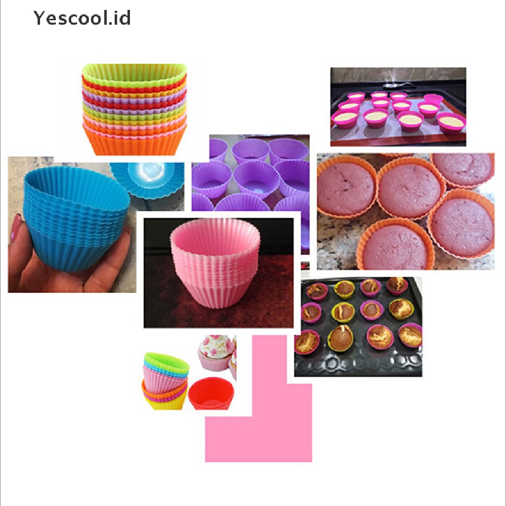 6 Pcs Cetakan Cupcake Bahan Silikon