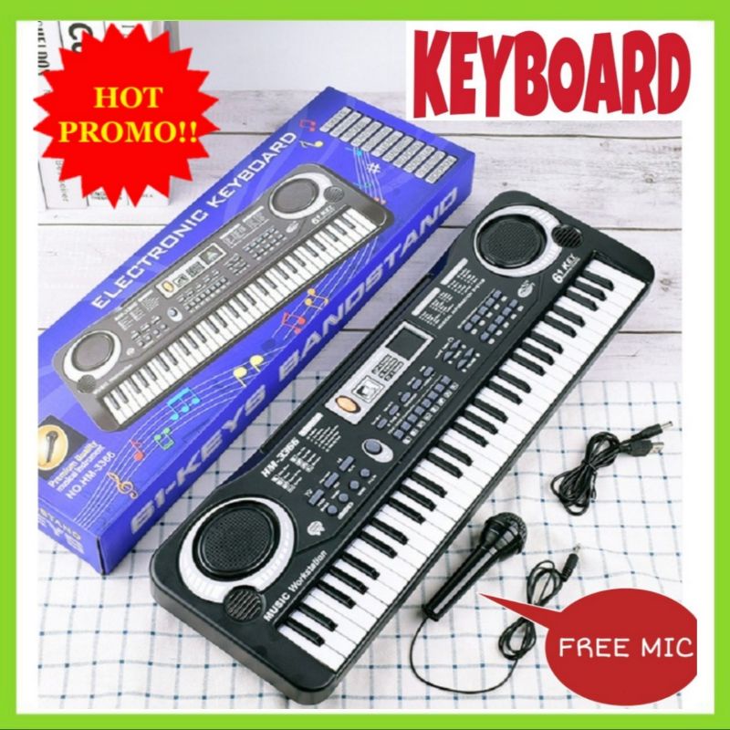 Keyboard Electronic 61 Keys Digital Keyboard Electronic + Microphone / Harga Grosir...!!!