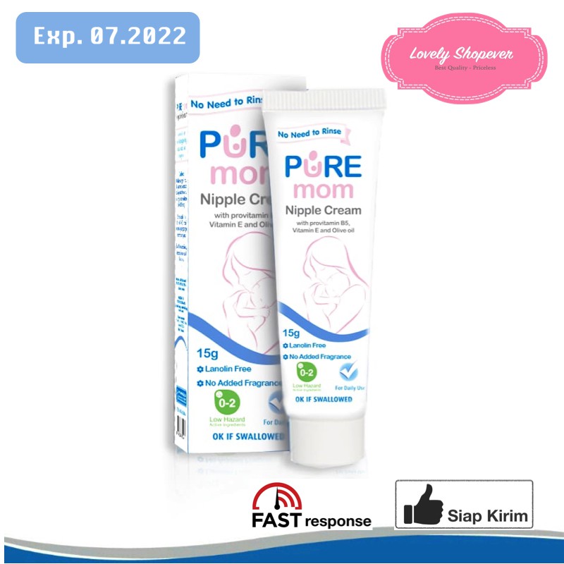 Puremom Pure Mom Nipple Cream Krim Puting Susu 15gr 15 Gr Shopee Indonesia