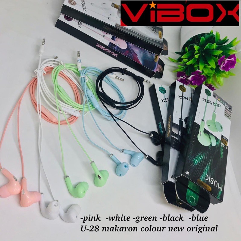 PROMO HANDSFREE VIBOX U28 MAKARON COLOUR REAL QUALITY SOUND