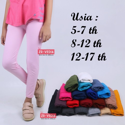 Legging Anak Perempuan / Celana Bayi Baby Panjang Leging Kaos Ketat Polos Lejing Cewek Import Murah