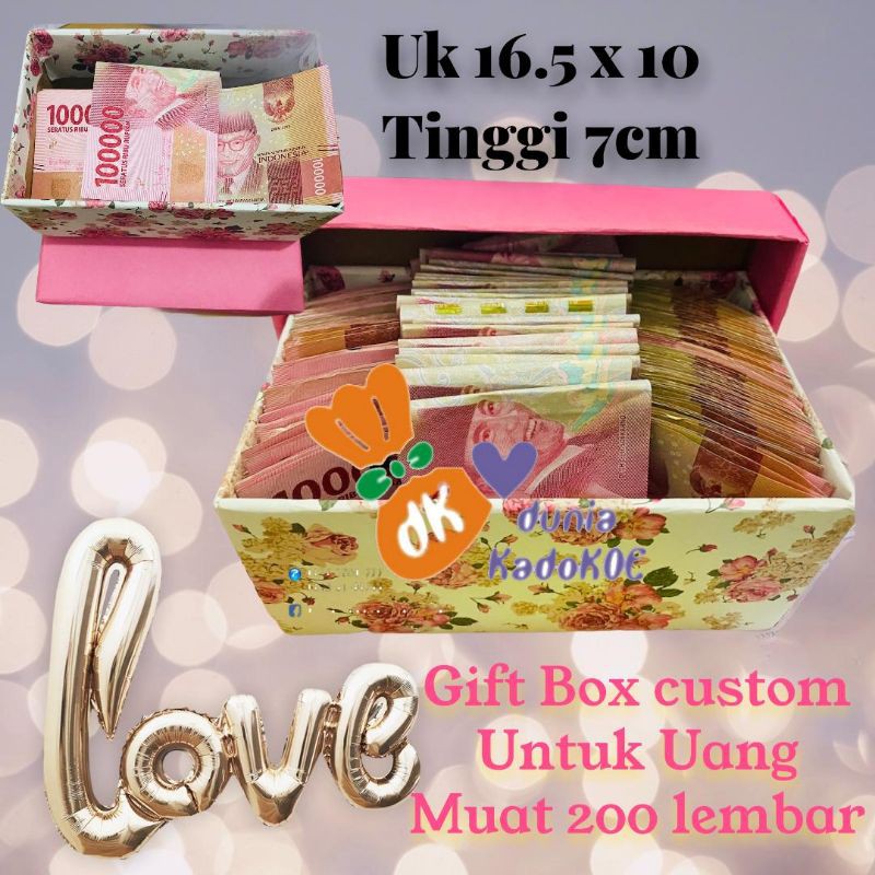 

Gift box / kotak kado untuk uang seserahan mahar, souvenir