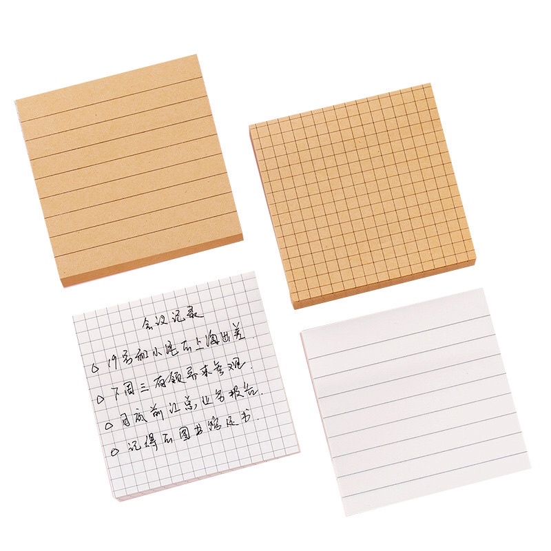 [MIUKIEE] STICKY MEMO PAD VINTAGE GRID Sticky Memo-4