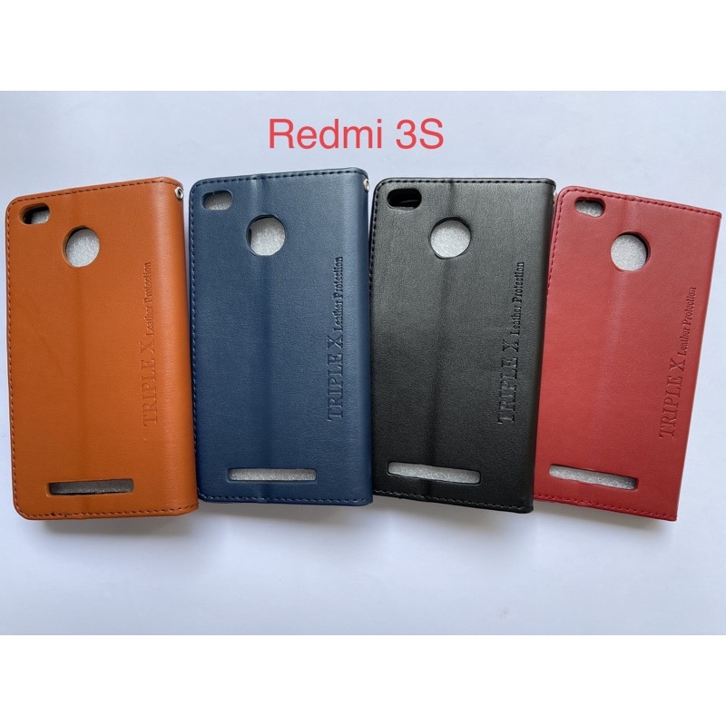 Leather Wallet Flip New Redmi 3s