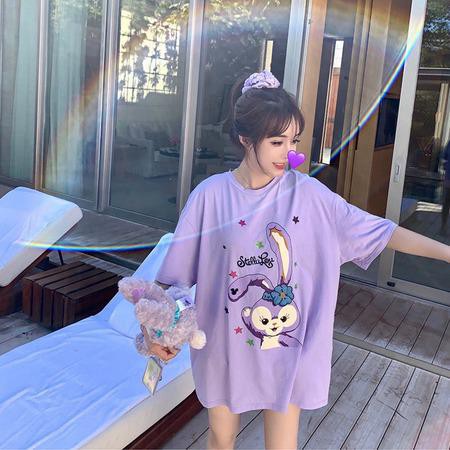 Oversize Bunny / LILAC OVERSIZE TSHIRT  KAOS TUMBLR TEE BAJU UNGU PURPLE BERSHKA