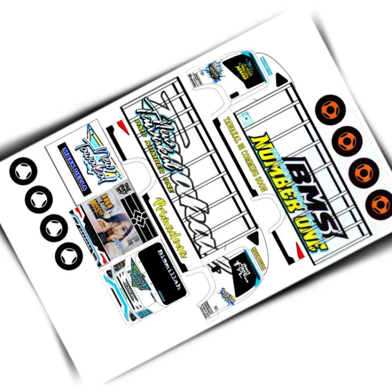 [promo]pola stiker miniatur truk oleng new TAWAKAL