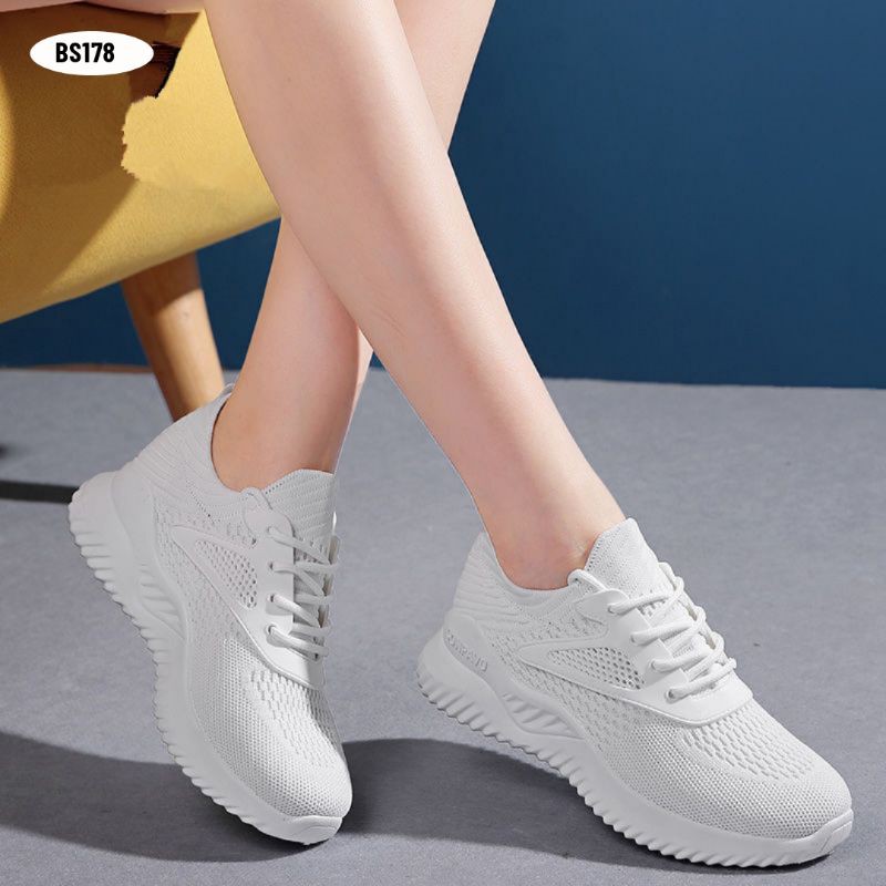 [IMPORT] BS178 - SNEAKERS WANITA SEPATU PEREMPUAN FASHION ALA KOREA ASLI IMPOR - FREE BOX - 76BAGSTORE