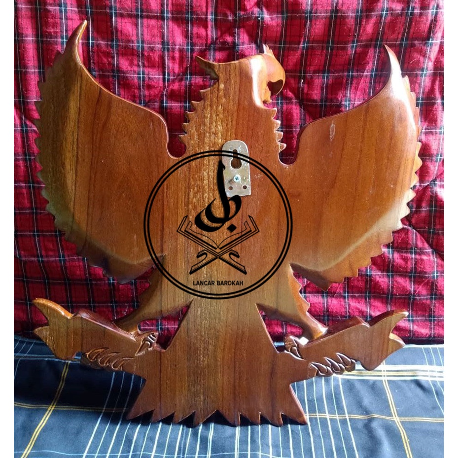 Lambang Garuda - Kerajinan Tangan Ukir Pahat 3D Kayu Jati