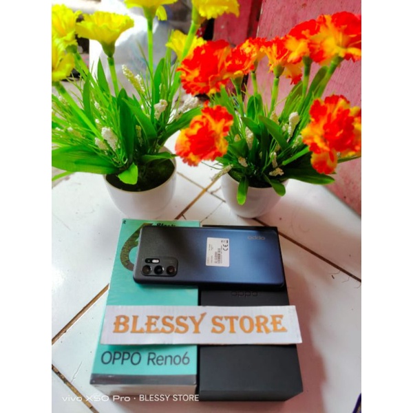 oppo reno 6 Hitam 8/128gb BNOB oktober resmi oppo mulus like new