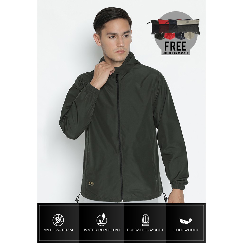 Jobb Active Folant Jaket Pria Anti Bacterial Regular Fit Hijau Army