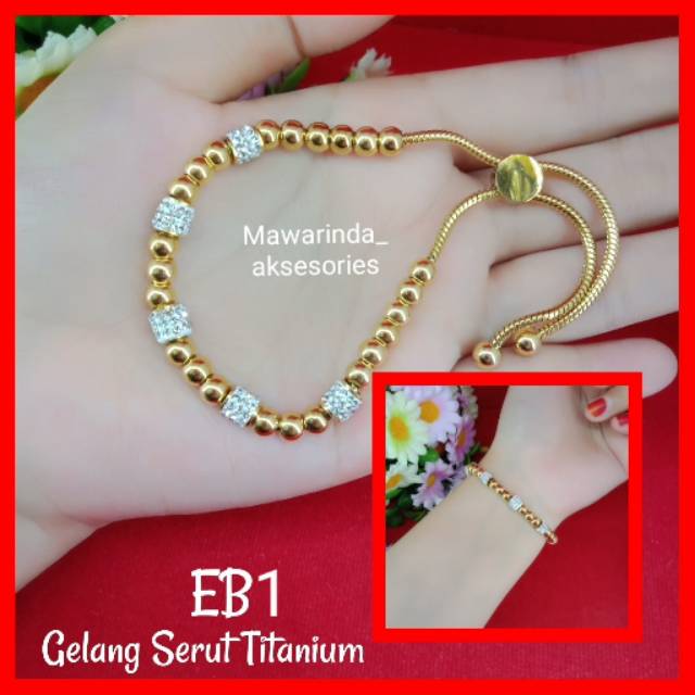 Gelang serut Titanium original GT x AB