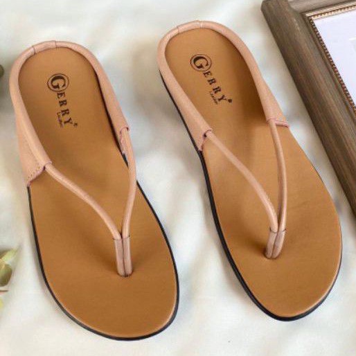 Luigi Leather - Terbaru Sandal Wanita Bahan Kulit Asli Sole Karet (tidak licin)