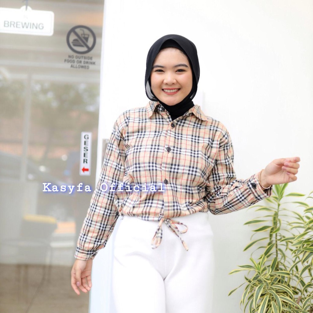 KERLITA KEMEJA MOTIF KOTAK SQUARE SERUT TALI