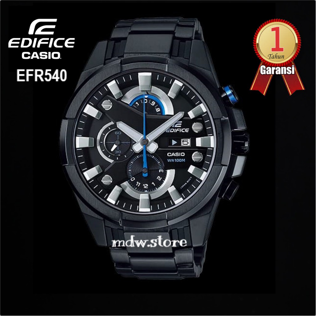 Casio Edifice Type EFR540 EFR 540 Black Jam Tangan Pria