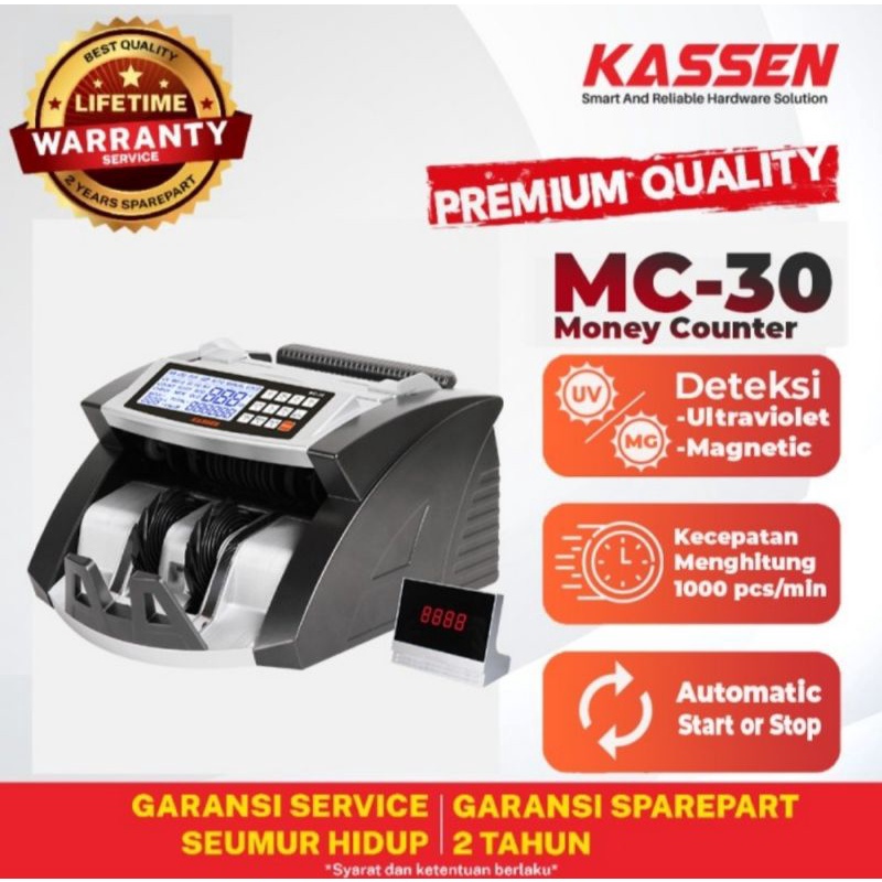 Mesin Penghitung Uang Kassen MC-30 (Garansi Resmi)