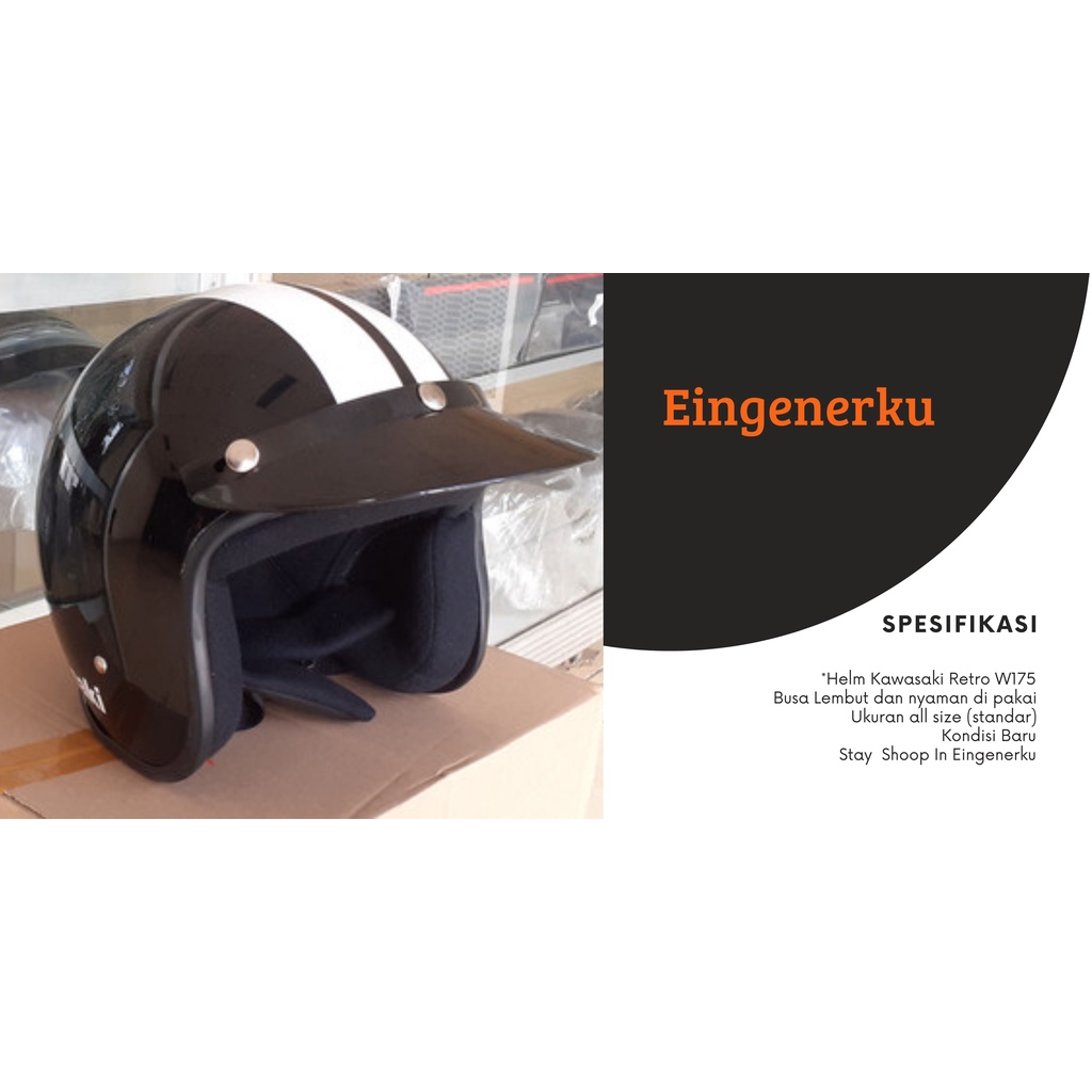 Helm Kawasaki Retro  W175 SNI