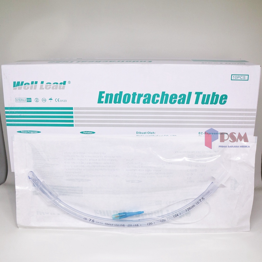 Well Lead Endotracheal Tube With Cuff / ETT King Cuffed dengan Balon