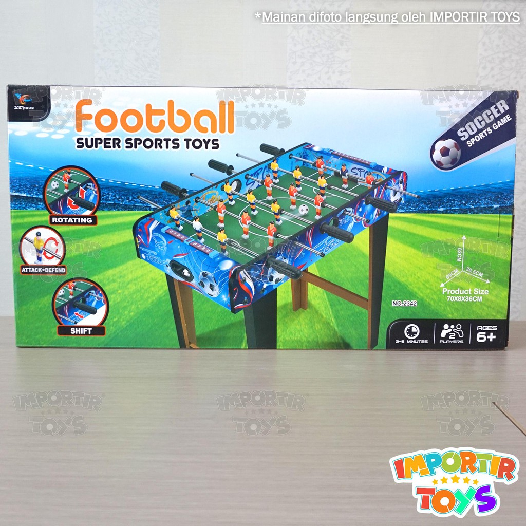 SEPAK BOLA MEJA KAYU PREMIUM BESAR &quot;WOODEN FOOTBALL TABLE&quot; (SNI + IMPORT QUALITY)