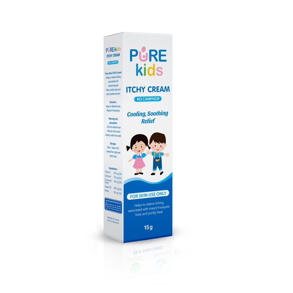 Pure BB Kids Itchy Cream 15gr Cream Pereda Kulit Gatal Bayi berat 15 gr